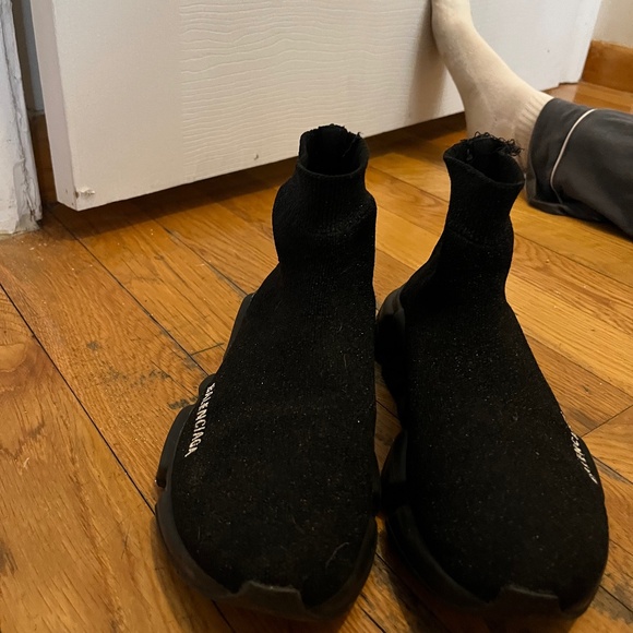 Balenciaga black sparkly sock  sneakers - Picture 1 of 3
